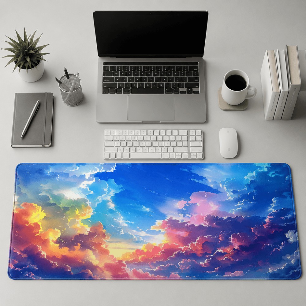 Laptop Accessories Officeworks - Stampa colorata con motivo di nuvole