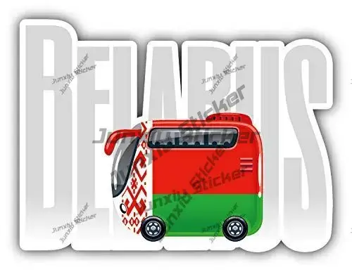 Laptop Accessories Logo - Bielorussia Viaggio Bus Bandiera Etichetta Decalcomania