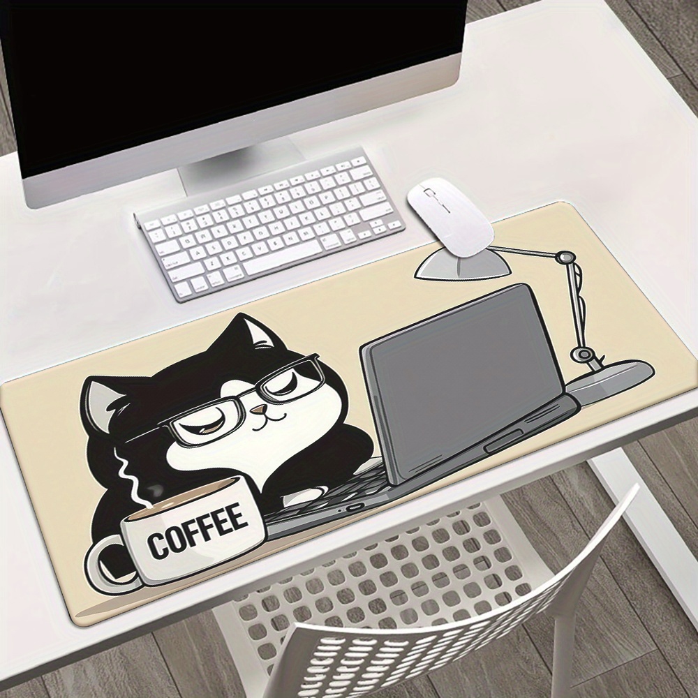 Laptop Accessories Officeworks - Simpatico tappetino da scrivania con gatto