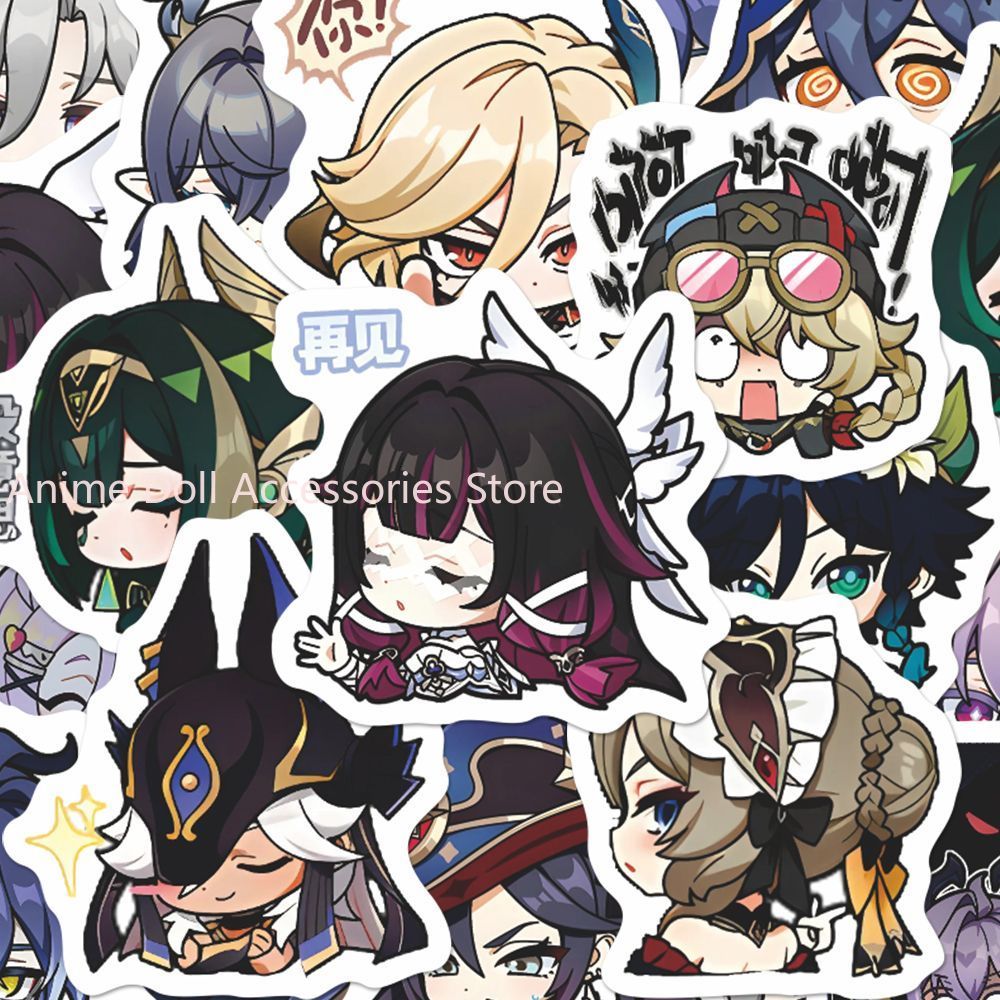 Laptop Accessories Parts - 64 Pezzi Adesivi Anime Genshin Impact