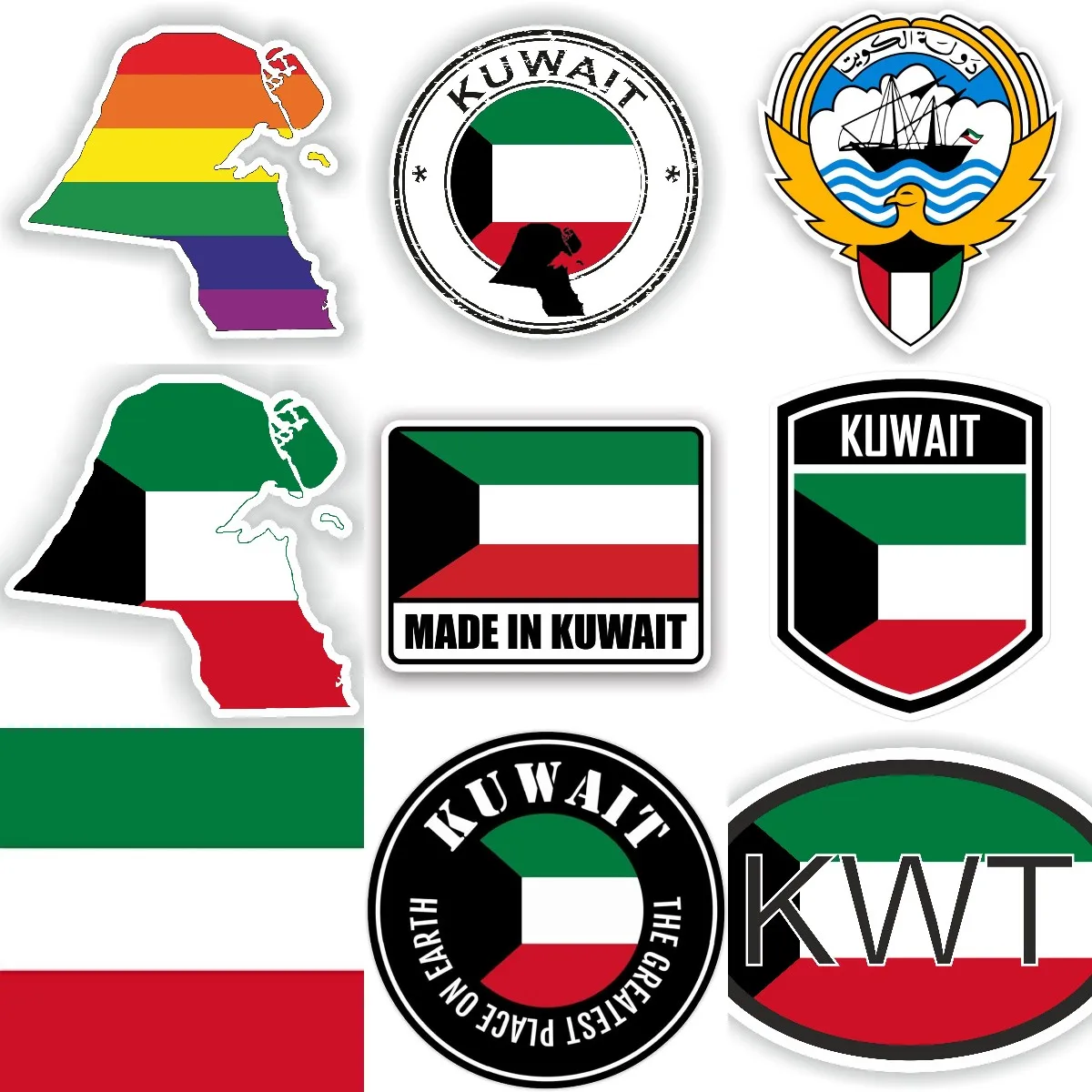 KWT Kuwait Bandiera Mappa Embl - Laptop Accessories Kuwait recensione e prezzo