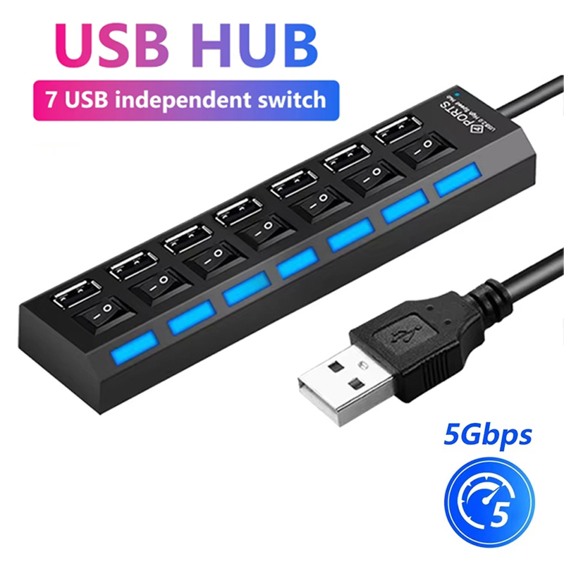 Splitter hub USB 2.0 a 7 porte - Laptop Accessories Parts recensione e prezzo